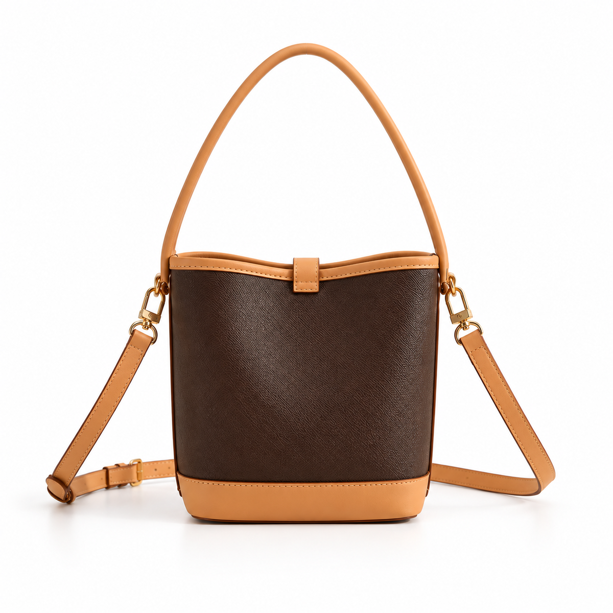 Elegant Two Tone Bucket Shoulder Bag-2