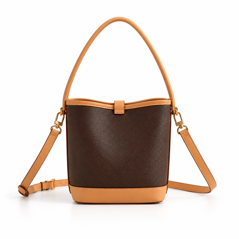 Elegant Two Tone Bucket Shoulder Bag-2
