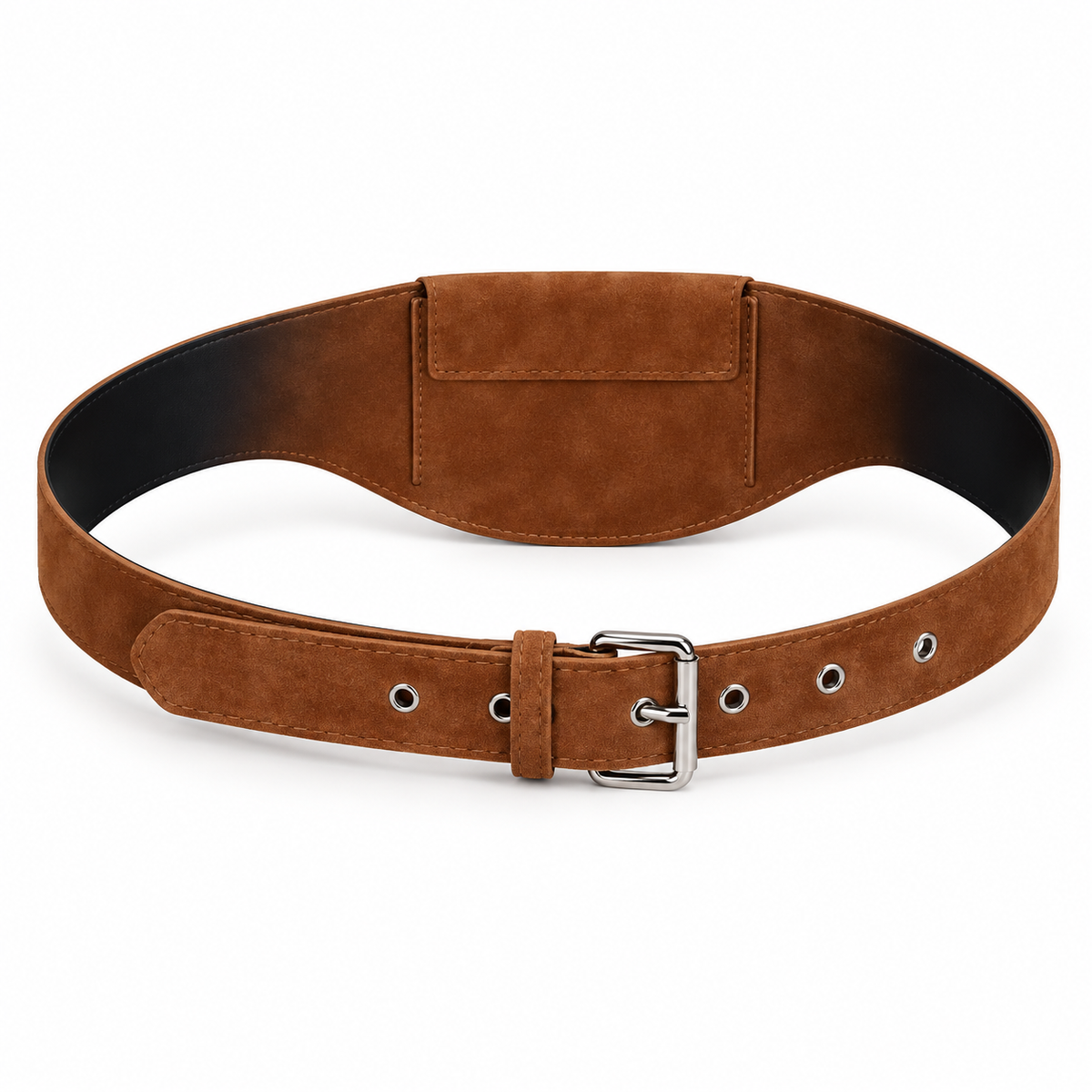 Brown Adjustable Waist Belt Pouch Bag-2