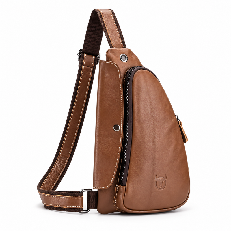 Classic Brown Crossbody Sling Chest Bag-1