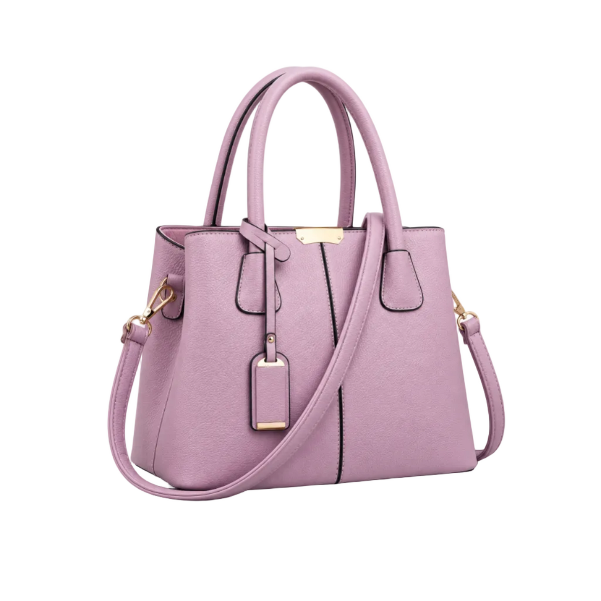 Elegant Lilac Textured Tote Shoulder Bag