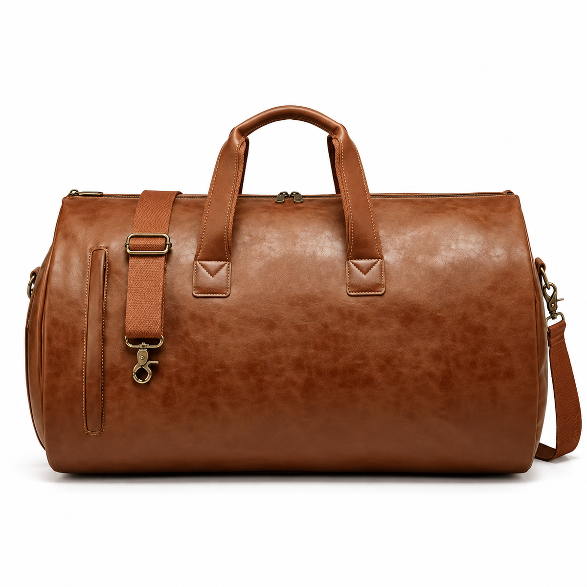 Brown Convertible Garment Overnight Travel Bag-4