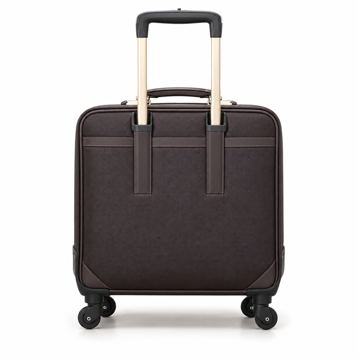 Brown Business Trolley Bag With Wheels-2