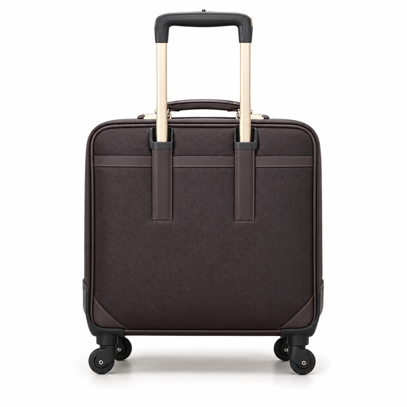 Brown Business Trolley Bag With Wheels-2