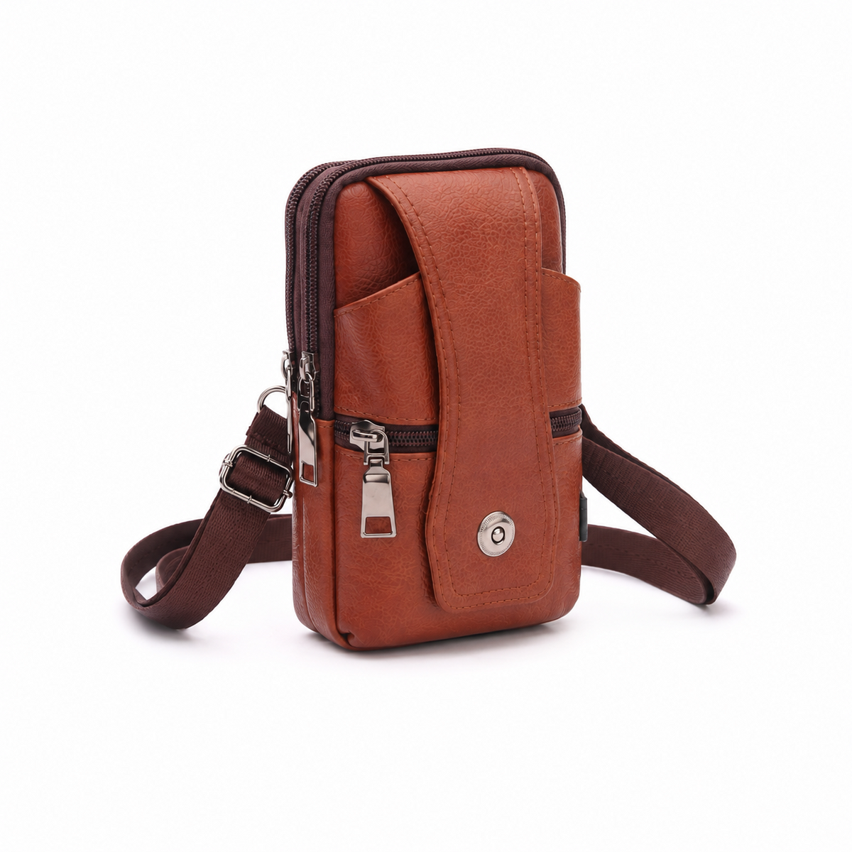 Vintage Leather Crossbody Phone Bag-1