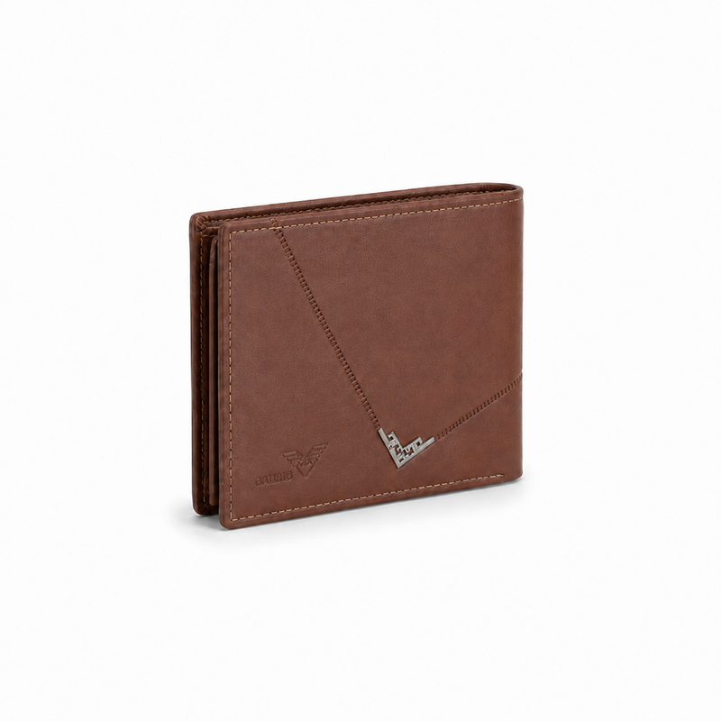 Men’s Brown Leather Bifold Card Wallet-1