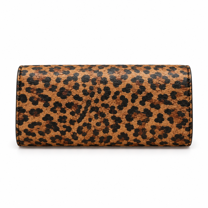 Leopard Print Clutch With Golden Handle-2