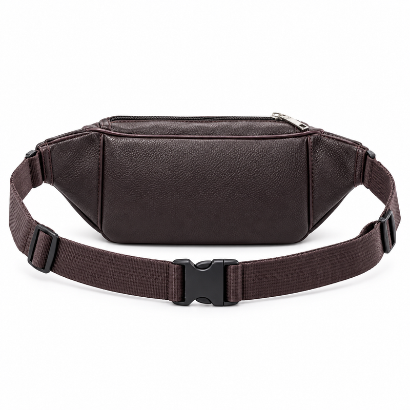 Dark Brown Multi Pocket Waist Bag-2