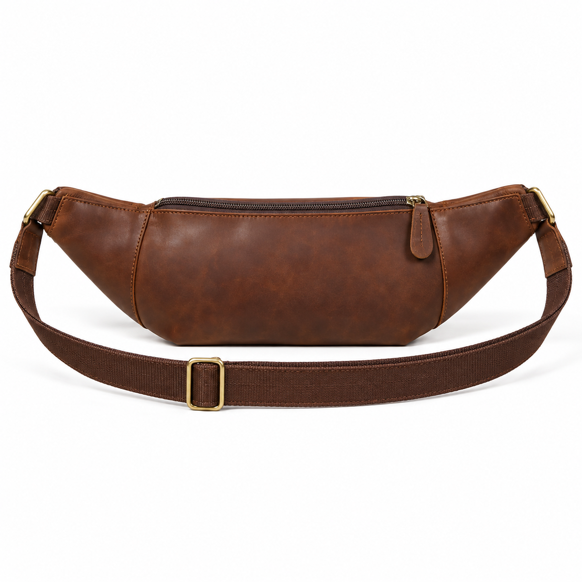 Vintage Brown Multi Pocket Waist Bag