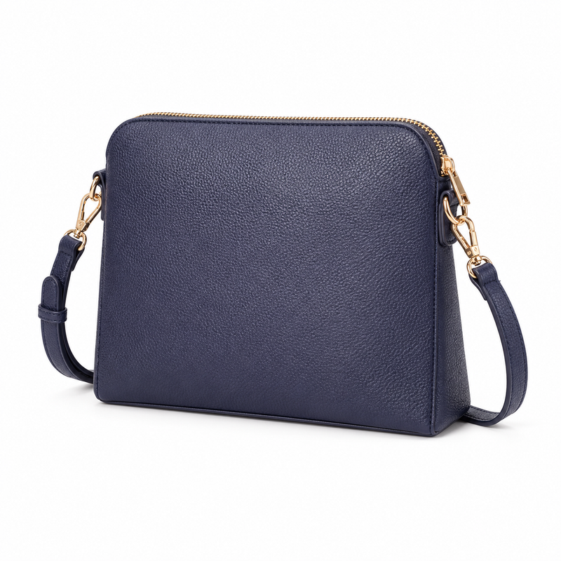 Elegant Blue Violet Textured Crossbody Bag-2