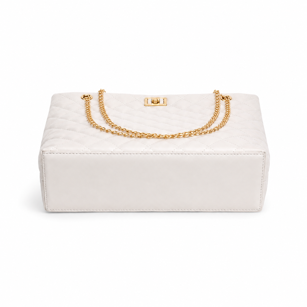 Elegant Quilted Chain-Strap Tote Bag-4