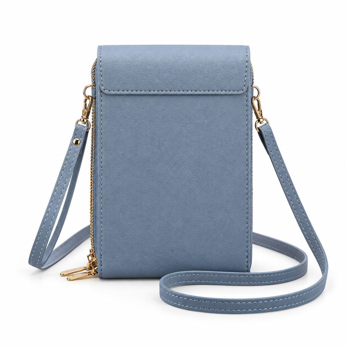 Blue Grey Compact Crossbody Phone Bag-3
