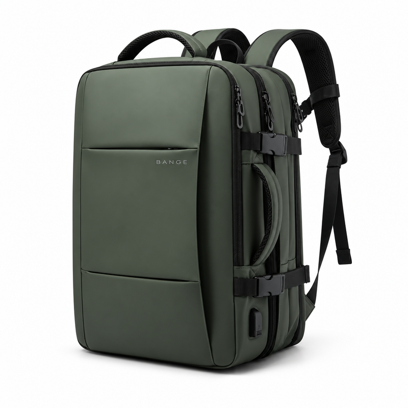 Olive Green Camera Backpack Travel Bag-4