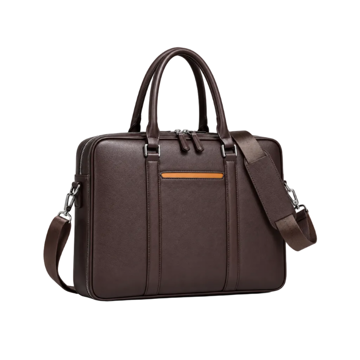 Classic Brown Leather Laptop Briefcase Bag-1