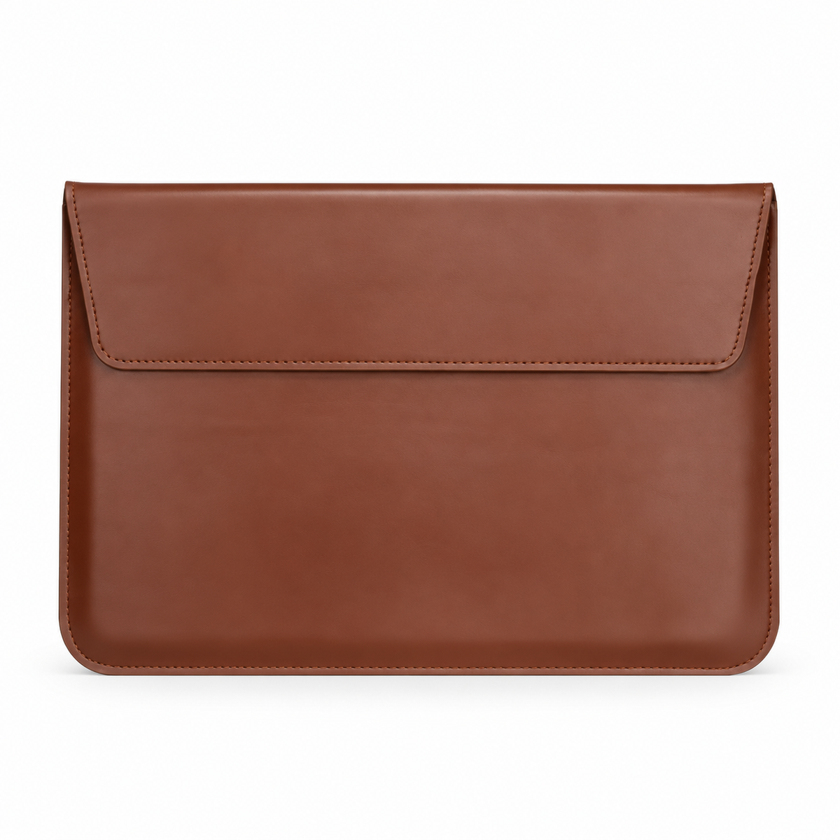 Brown Leather Envelope Style Laptop Bag-4