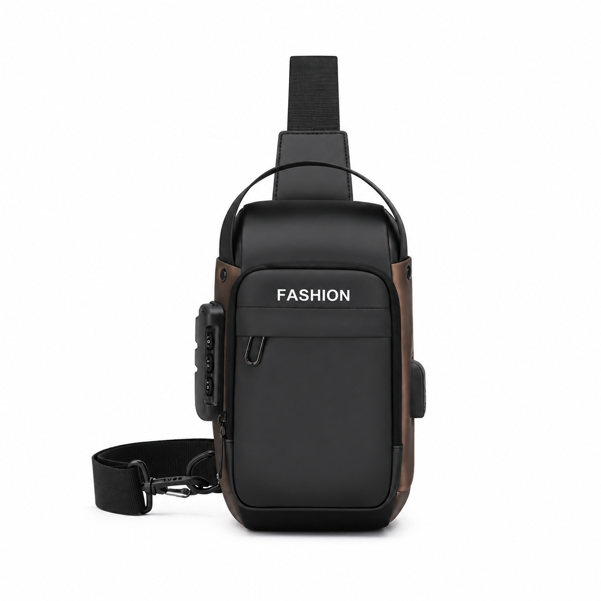 Modern Black Crossbody Sling Chest Bag-4