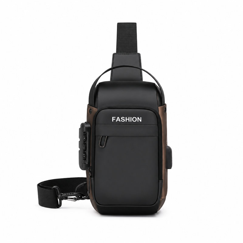 Modern Black Crossbody Sling Chest Bag-4