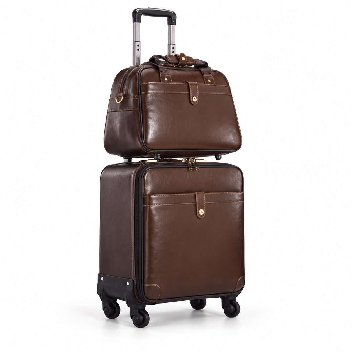 Classic Brown Two Piece Travel Set-1