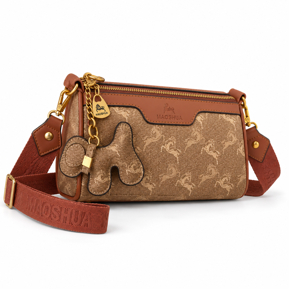 Vintage Monogram Crossbody Shoulder Bag-1