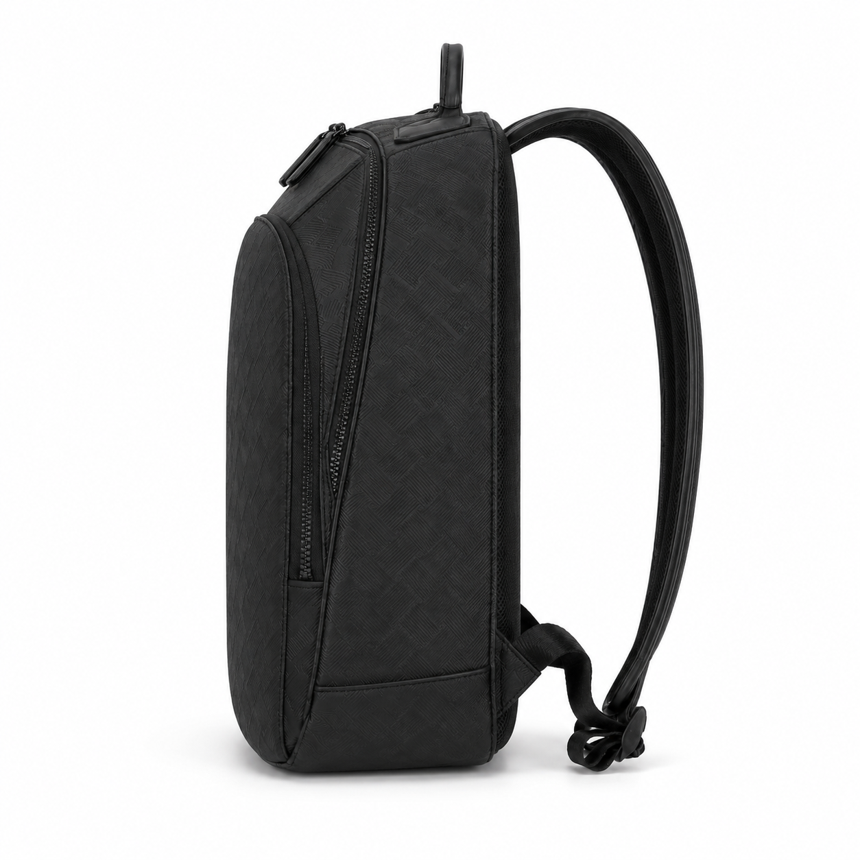 Large Black Textured Business Backpack – Premium Multi-Compartment Travel & Laptop Bag-2