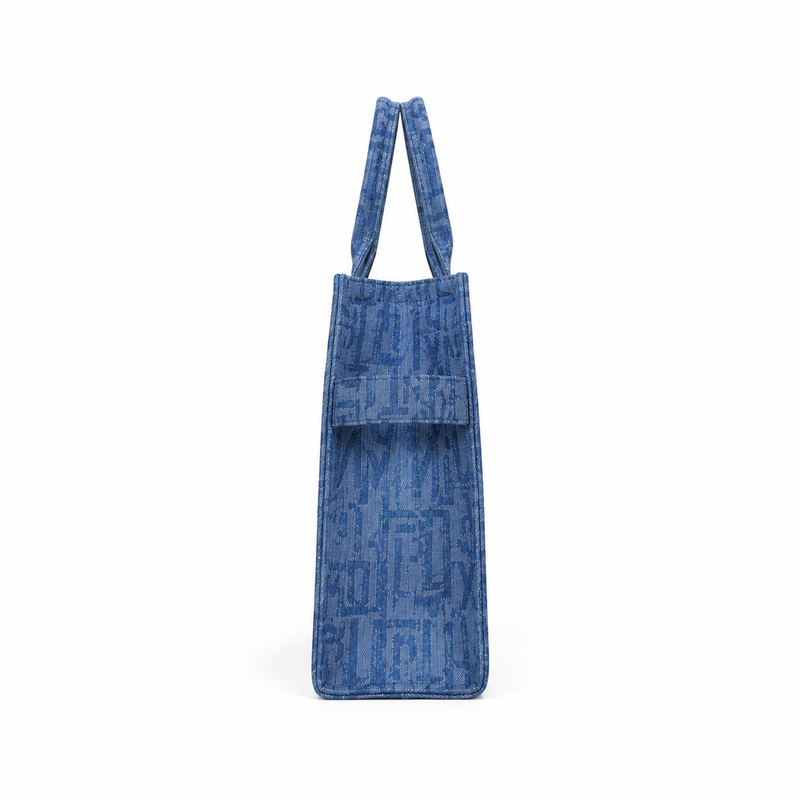 Blue Denim Pattern Tote Bag-2