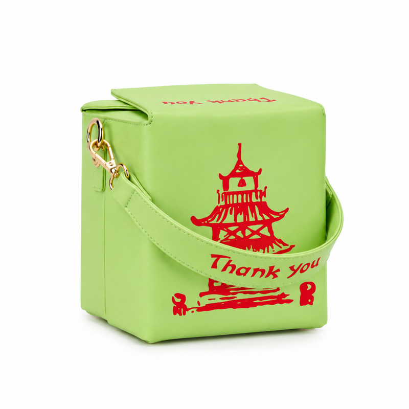 Light Green Pagoda Print Shoulder Bag-2