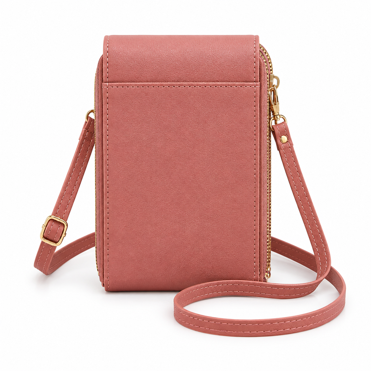 Dusty Pink Compact Crossbody Phone Bag-2