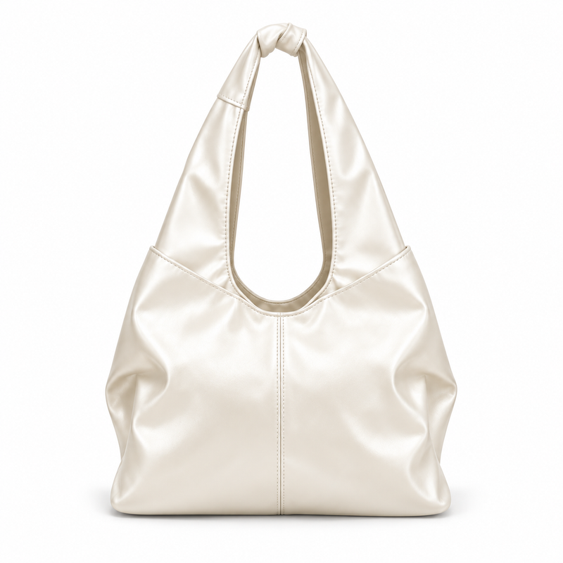 Elegant White Bow Knot Hobo Handbag-2