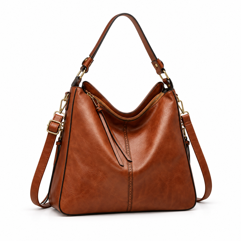 Vintage Brown Hobo Shoulder Crossbody Bag-1
