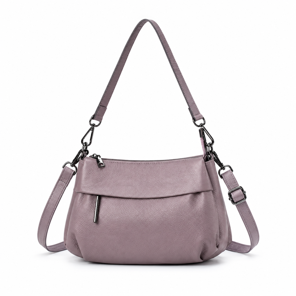 Elegant Purple Crossbody Bag With Straps-4