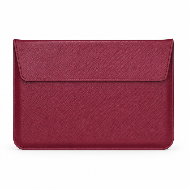 Burgundy Leather Laptop Bag Envelope Style-3