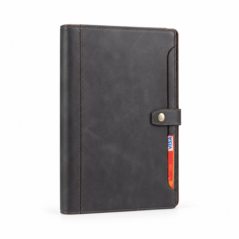 Charcoal Grey Tablet Folio With Closure-1