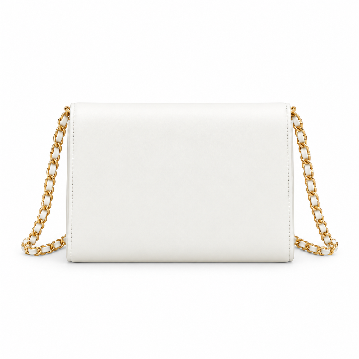 Elegant White Chain Bow Crossbody Bag
