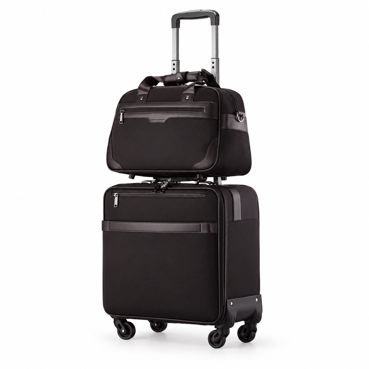 Classic Black Trolley And Tote Set-2