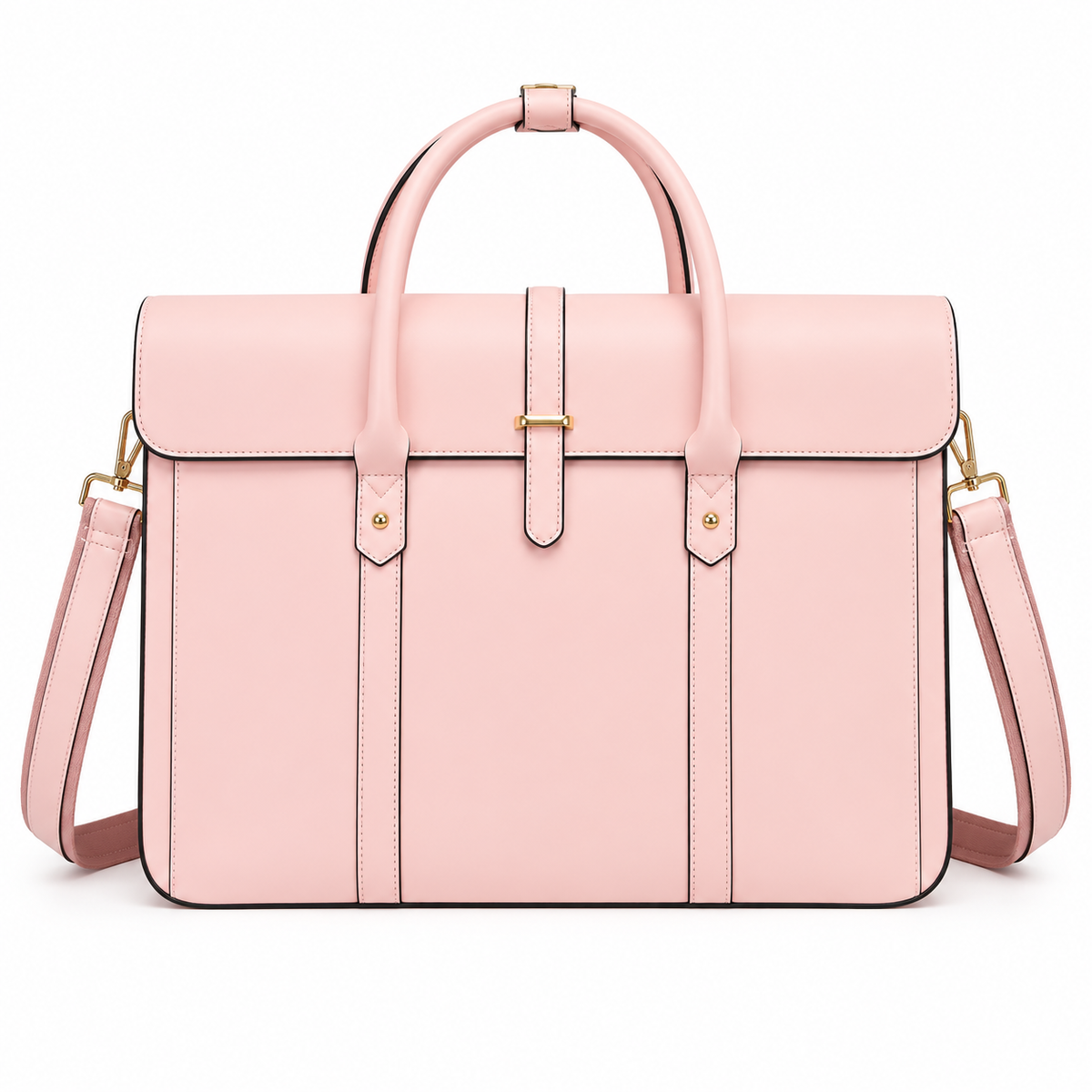 Blush Pink Leather Bow Laptop Bag