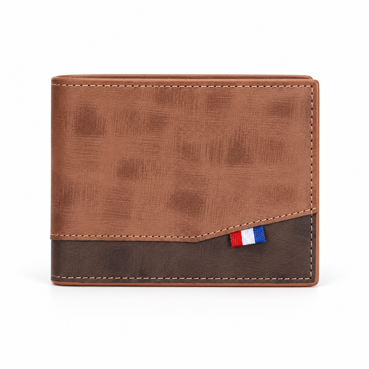 Classic Brown Textured Bifold Pocket Wallet