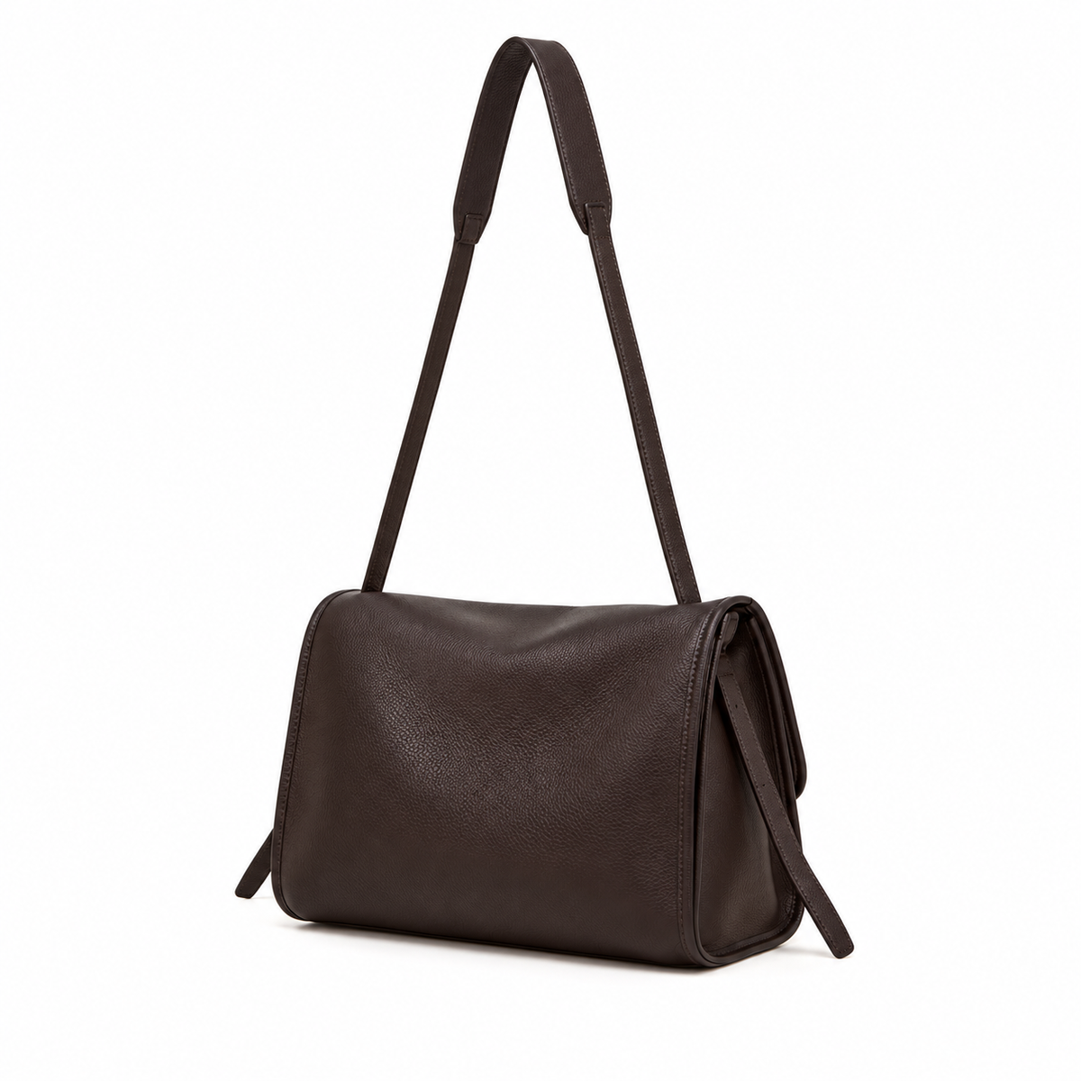 Women’s Espresso Brown Textured Messenger Bag-2
