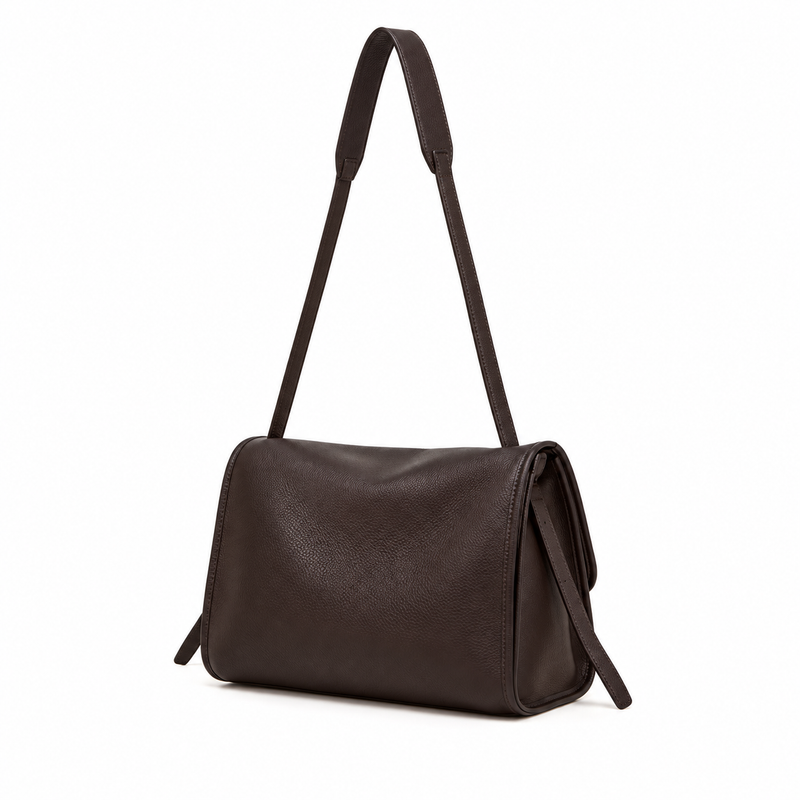 Women’s Espresso Brown Textured Messenger Bag-2