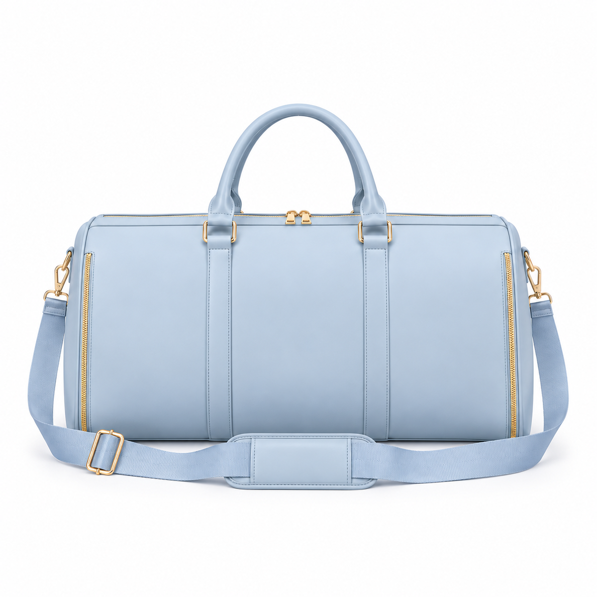 Powder Blue Bow Garment Overnight Bag-2