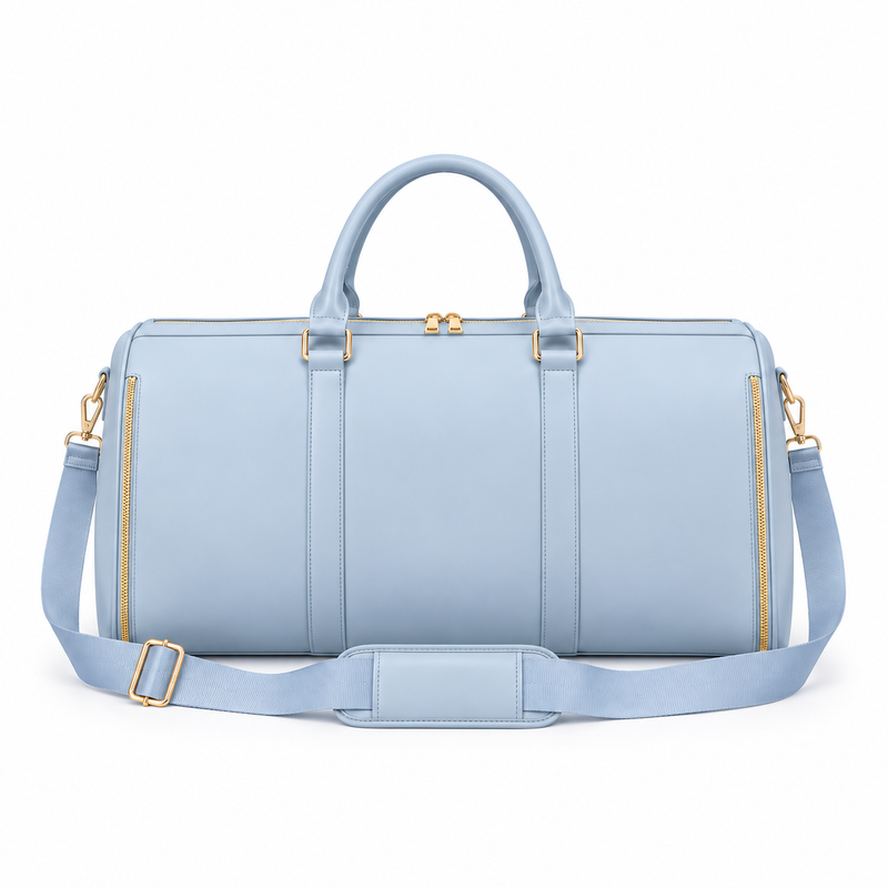Powder Blue Bow Garment Overnight Bag-2