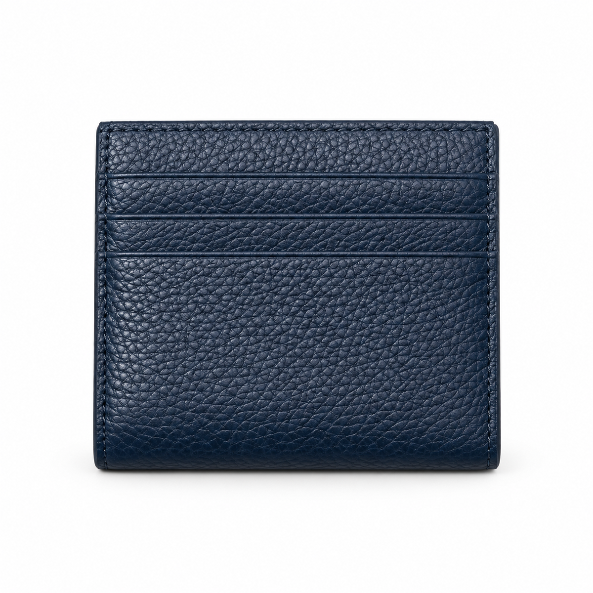 Navy Blue Pebbled Snap Closure Wallet-2