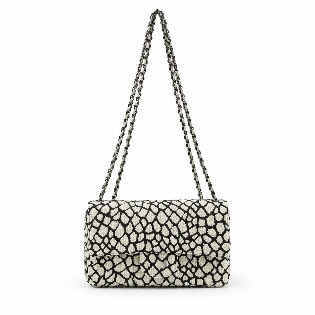 Textured Chain Strap Flap Shoulder Bag-4