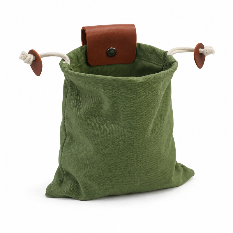 Olive Green Waist Belt Attachment Pouch-1