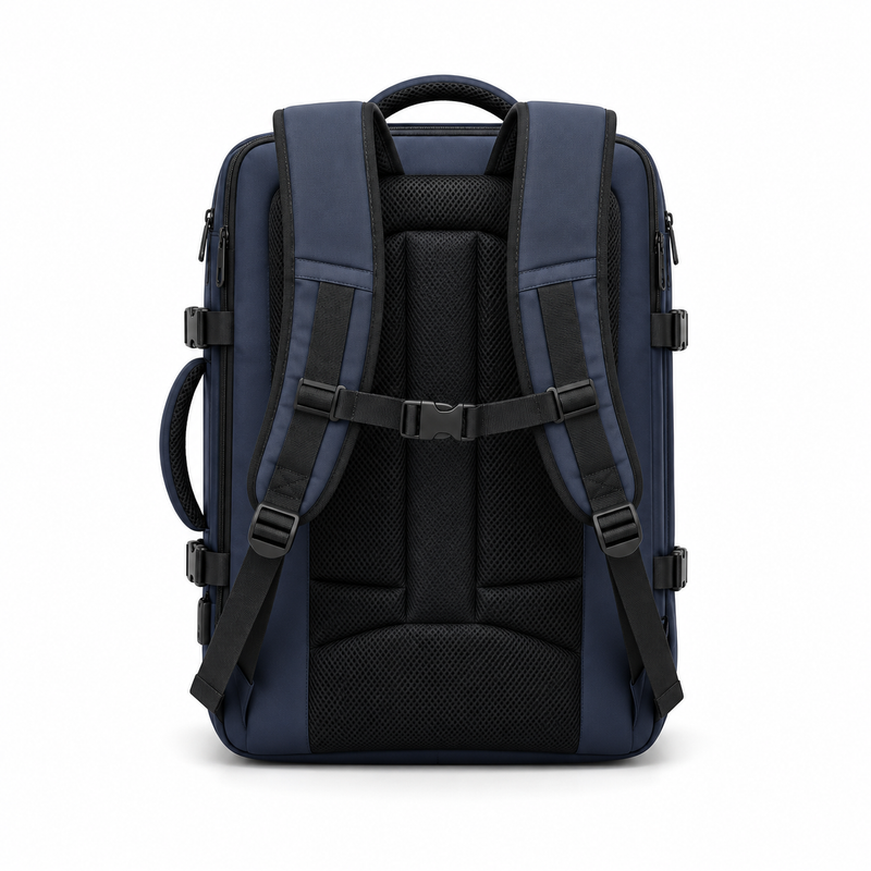 Navy Blue Multi Compartment Camera Backpack-3