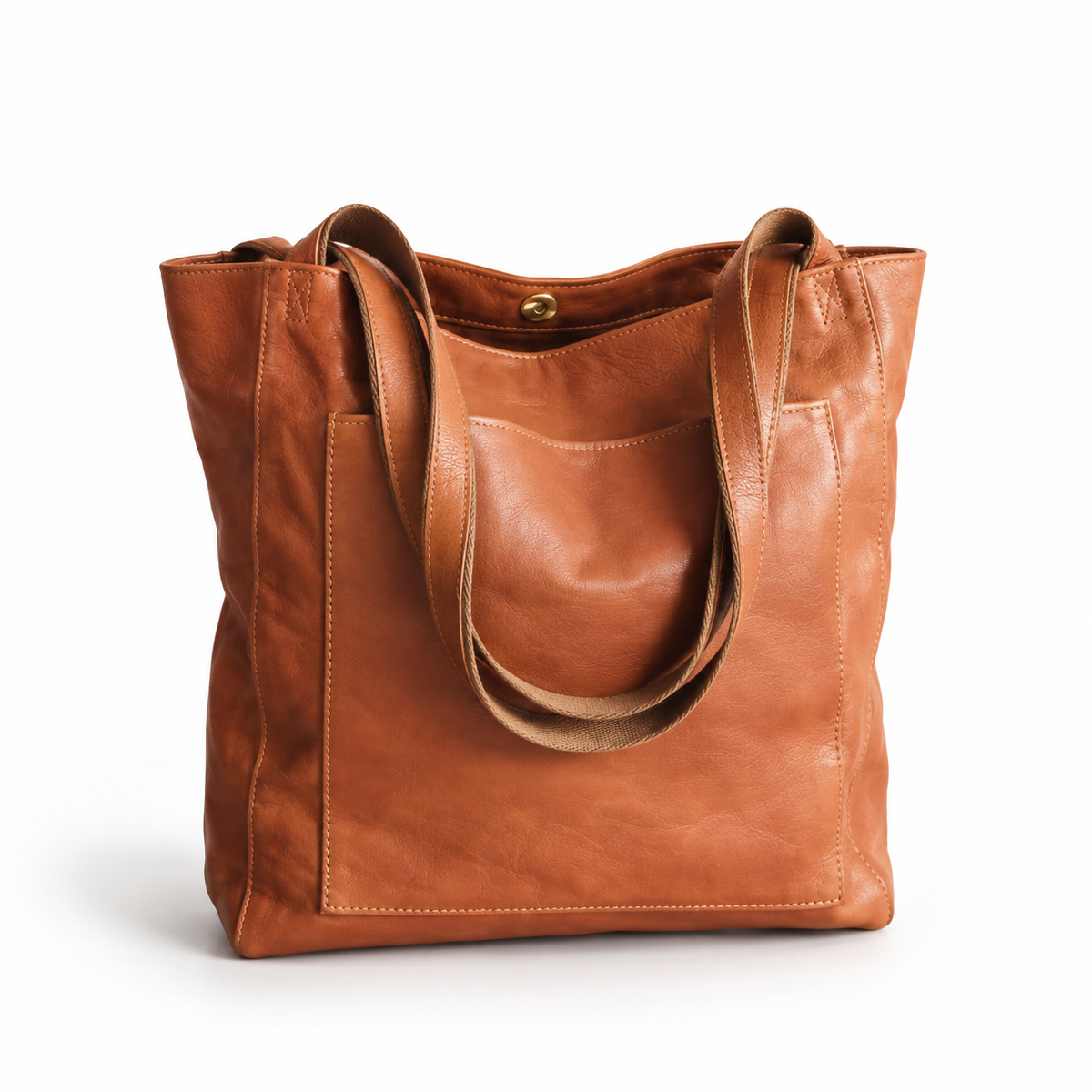 Vintage Brown Leather Everyday Shoulder Tote-2