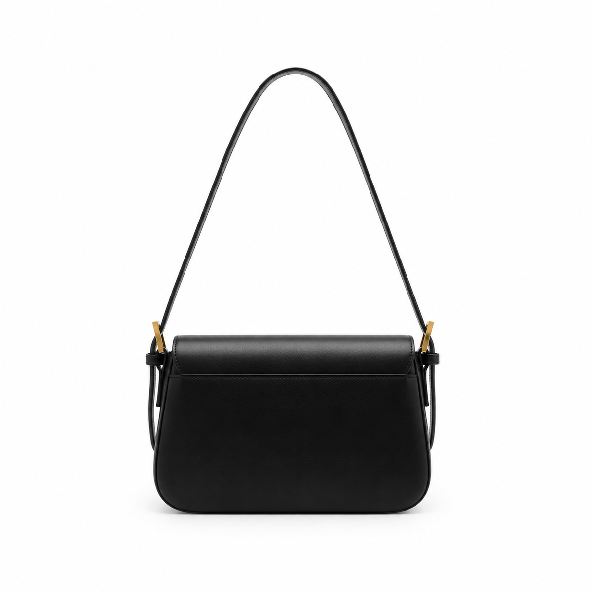 Elegant Black Structured Shoulder Bag-4