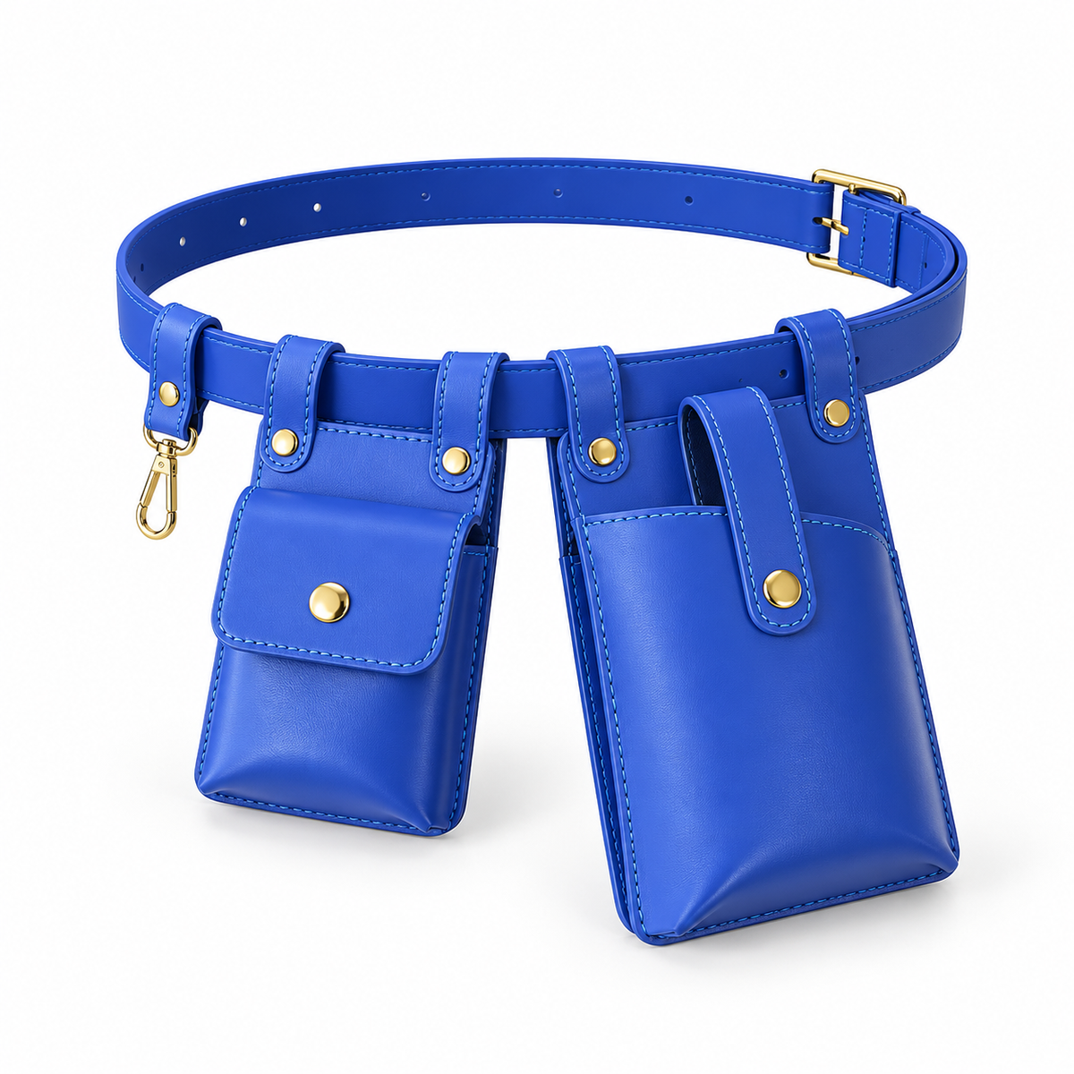 Royal Blue Dual Pouch Waist Belt-3