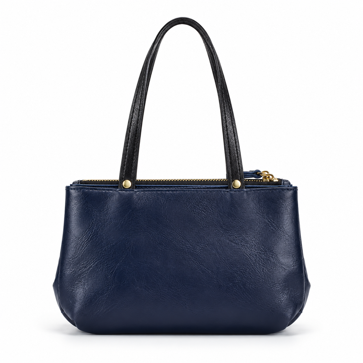 Navy Blue Kiss Lock Clutch Bag-2