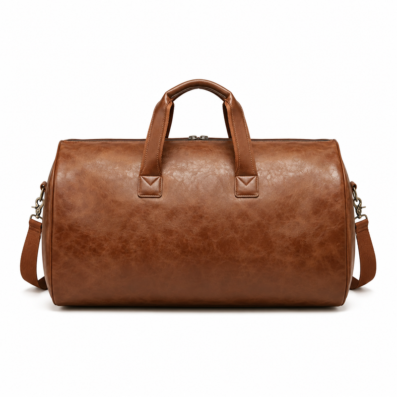 Brown Convertible Garment Overnight Travel Bag-2