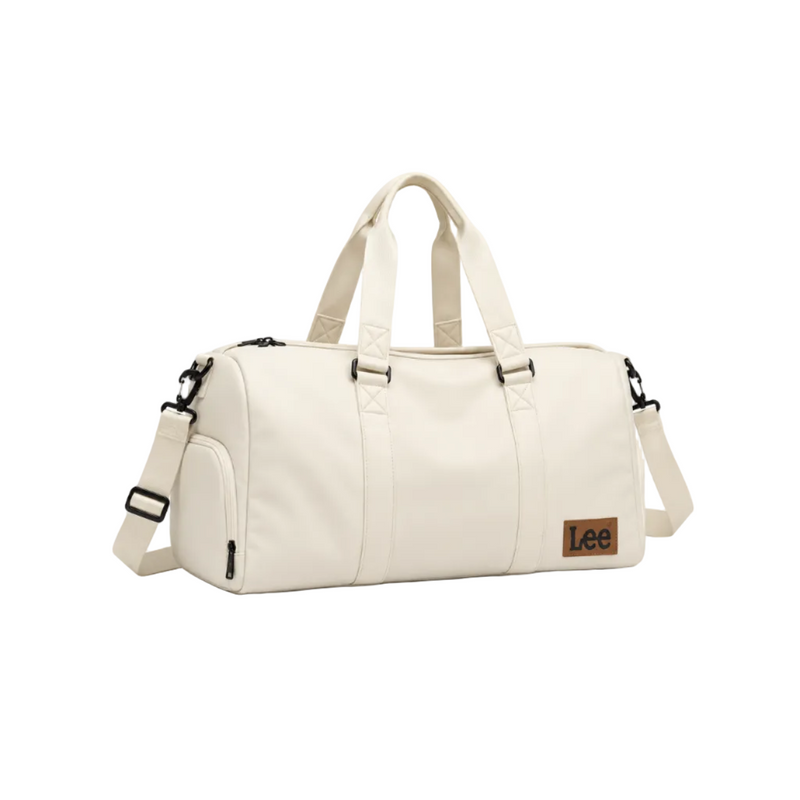 Ivory Leather Duffel Bag For Travel-1